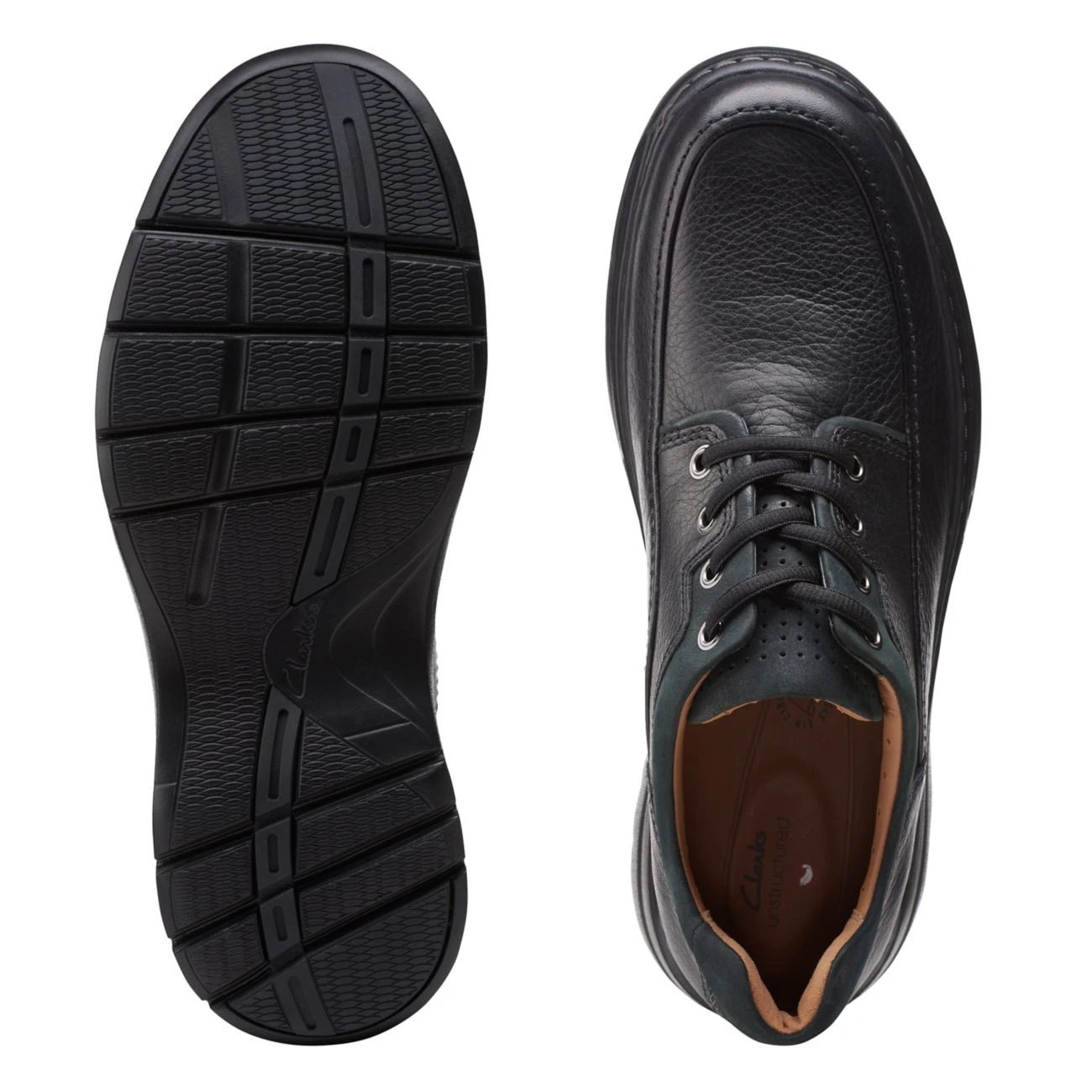 Clarks Un Brawley Lace Black Leather 10 Clarks Un Brawley Lace Black Leather - Image 8