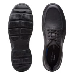 Clarks Bradley Vibe Black Tumbled Leather -Clarks 26153158 W 7