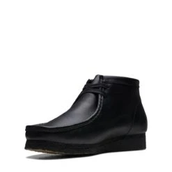 Clarks Wallabee Boot Black Leather 15 Clarks Wallabee Boot Black Leather -Clarks 26155512 W 4