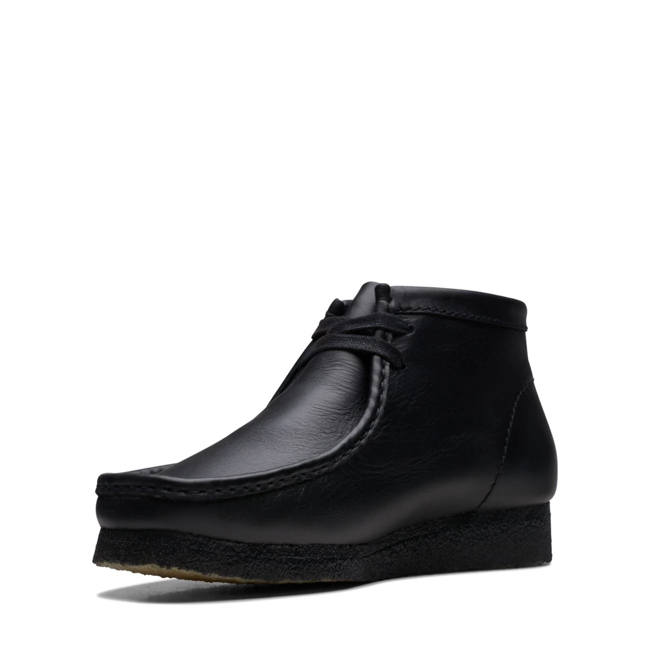Clarks Wallabee Boot Black Leather 7 Clarks Wallabee Boot Black Leather - Image 5