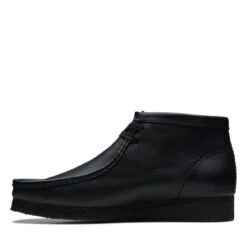 Clarks Wallabee Boot Black Leather 16 Clarks Wallabee Boot Black Leather -Clarks 26155512 W 5