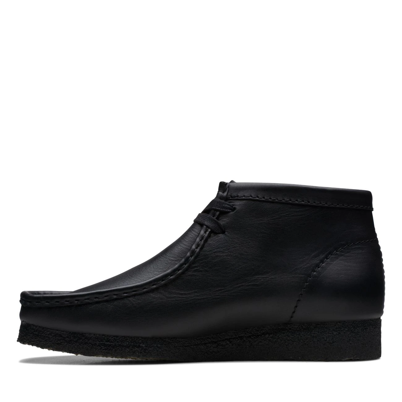 Clarks Wallabee Boot Black Leather 8 Clarks Wallabee Boot Black Leather - Image 6