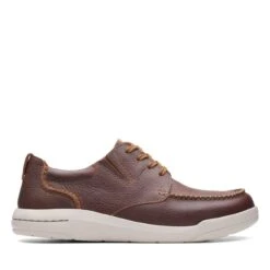Clarks Driftway Low Dark Tan Leather