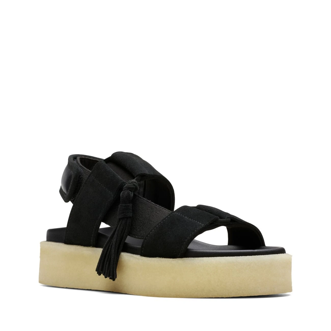 Clarks Crepe Sandal Black Combination 4 Clarks Crepe Sandal Black Combination - Image 2