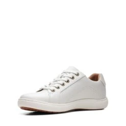Clarks Nalle Lace White Leather 14 Clarks Nalle Lace White Leather -Clarks 26165001 W 4