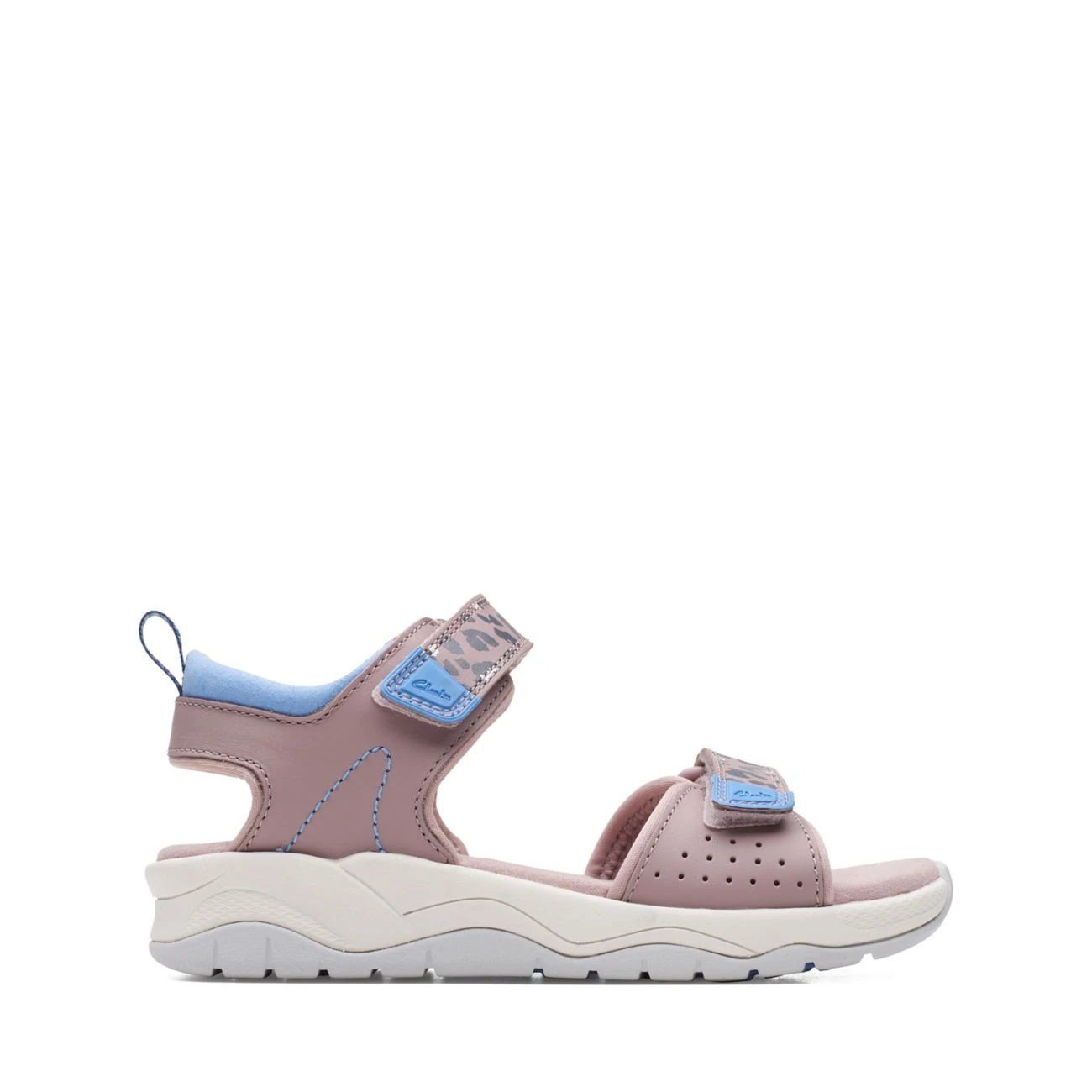 Clarks Clowder Print Kid Grey/Pink 3 Clarks Clowder Print Kid Grey/Pink