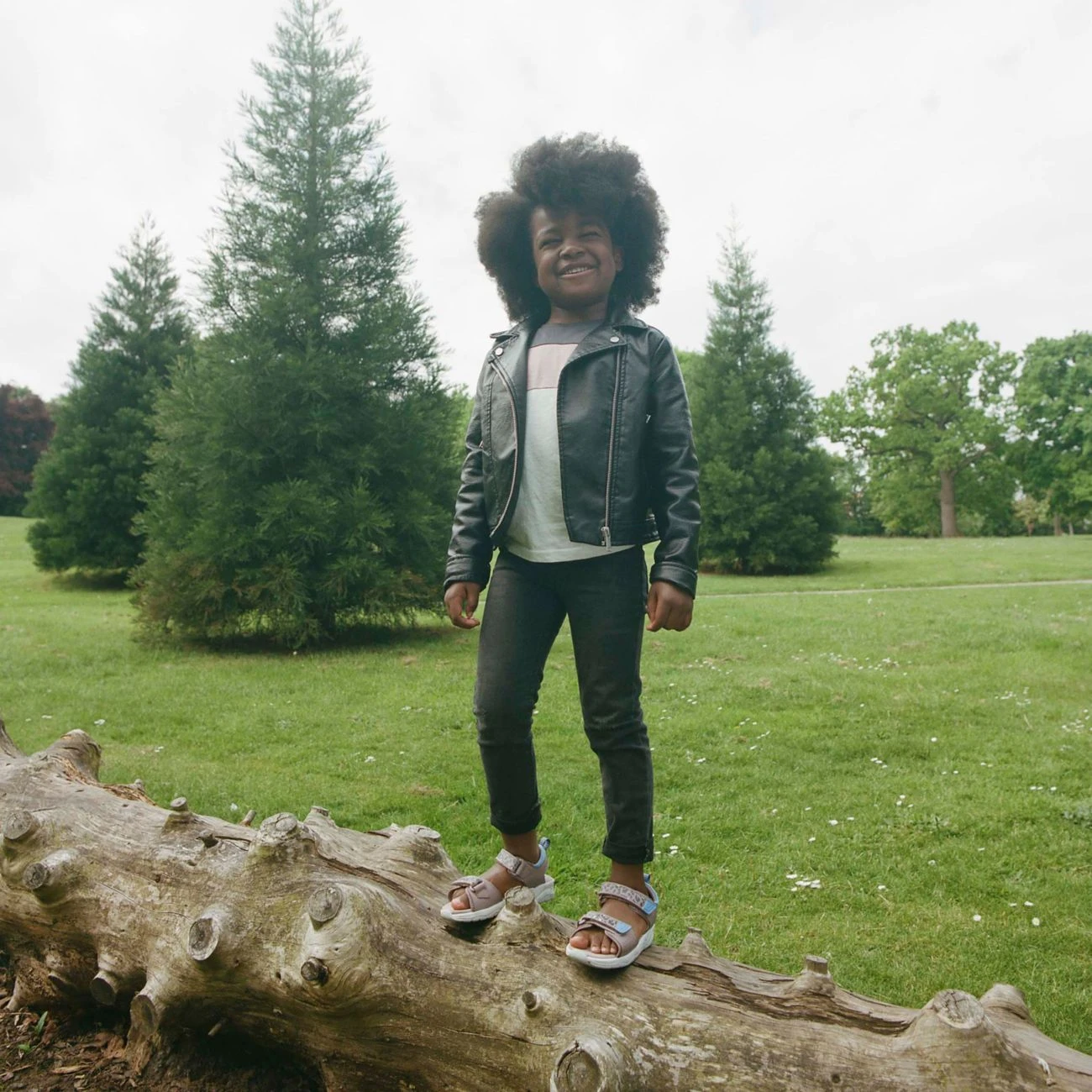 Clarks Clowder Print Kid Grey/Pink 4 Clarks Clowder Print Kid Grey/Pink - Image 2