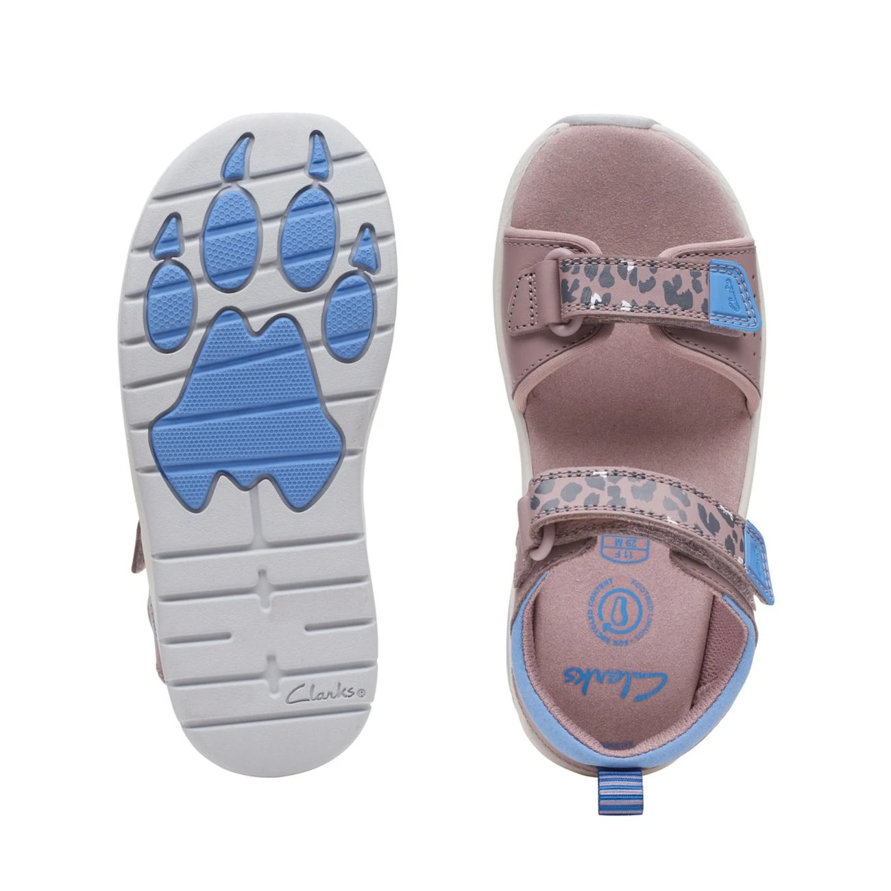 Clarks Clowder Print Kid Grey/Pink 12 Clarks Clowder Print Kid Grey/Pink - Image 10