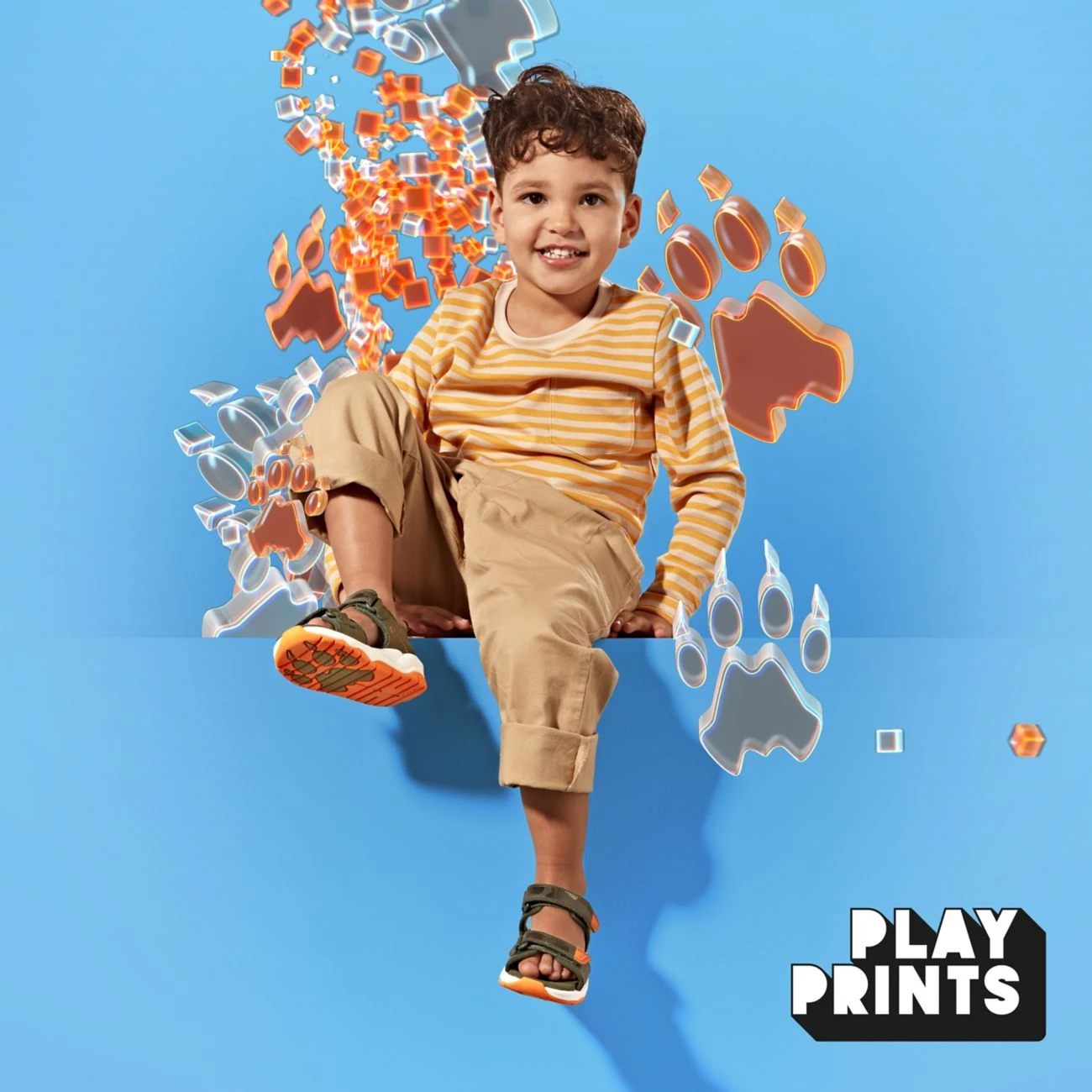 Clarks Clowder Print Kid Khaki Combi 5 Clarks Clowder Print Kid Khaki Combi - Image 3