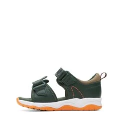 Clarks Clowder Print Toddler Khaki Combi -Clarks 26166136 W 5