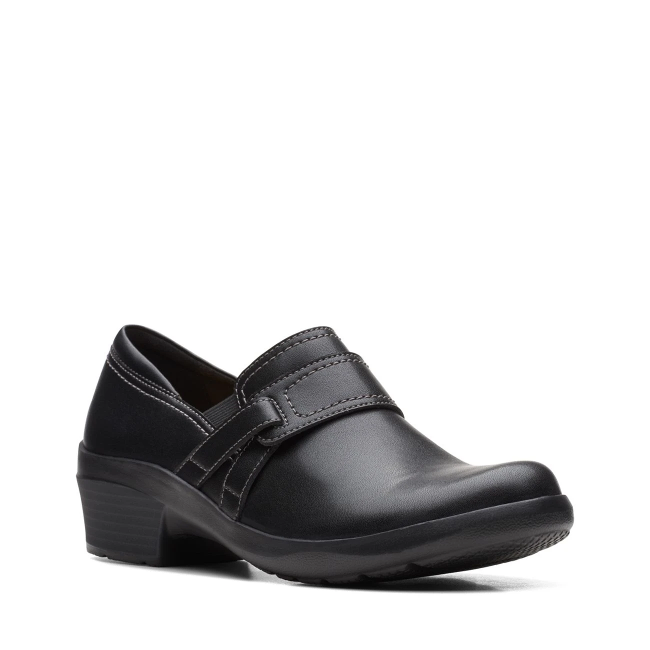 Clarks Angie Poppy Black Leather 4 Clarks Angie Poppy Black Leather - Image 2