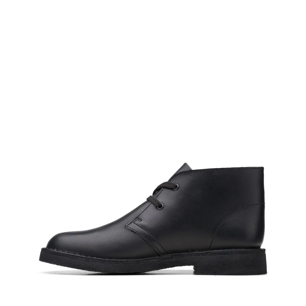 Clarks Desert Boot Older Black Leather 7 Clarks Desert Boot Older Black Leather - Image 5