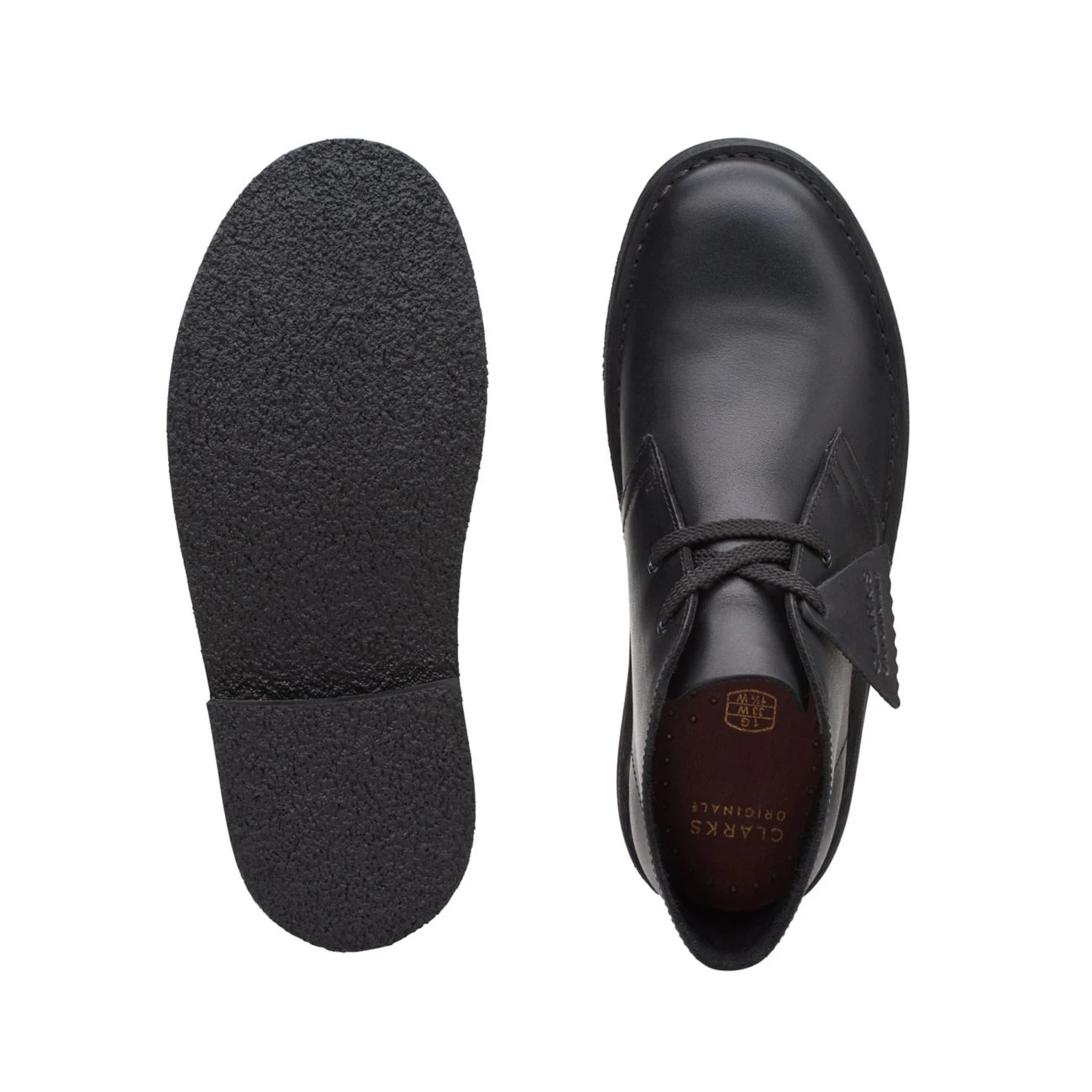 Clarks Desert Boot Older Black Leather 9 Clarks Desert Boot Older Black Leather - Image 7