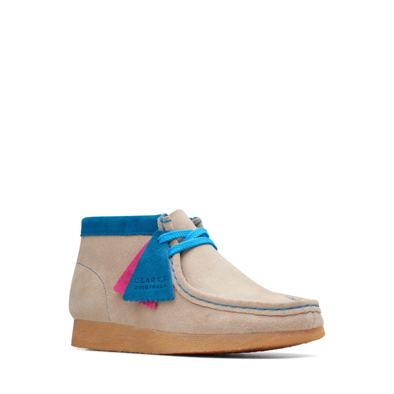 Clarks Wallabee Boot Older Sand Combi 4 Clarks Wallabee Boot Older Sand Combi - Image 2