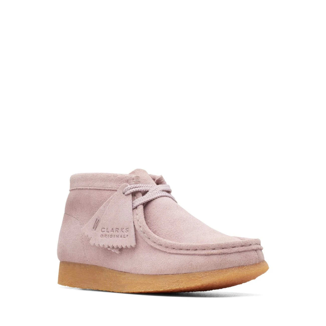 Clarks Wallabee Boot Older Pink 4 Clarks Wallabee Boot Older Pink - Image 2