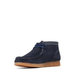 Clarks Wallabee Boot Older Navy Combination 12 Clarks Wallabee Boot Older Navy Combination -Clarks 26168133 W 4