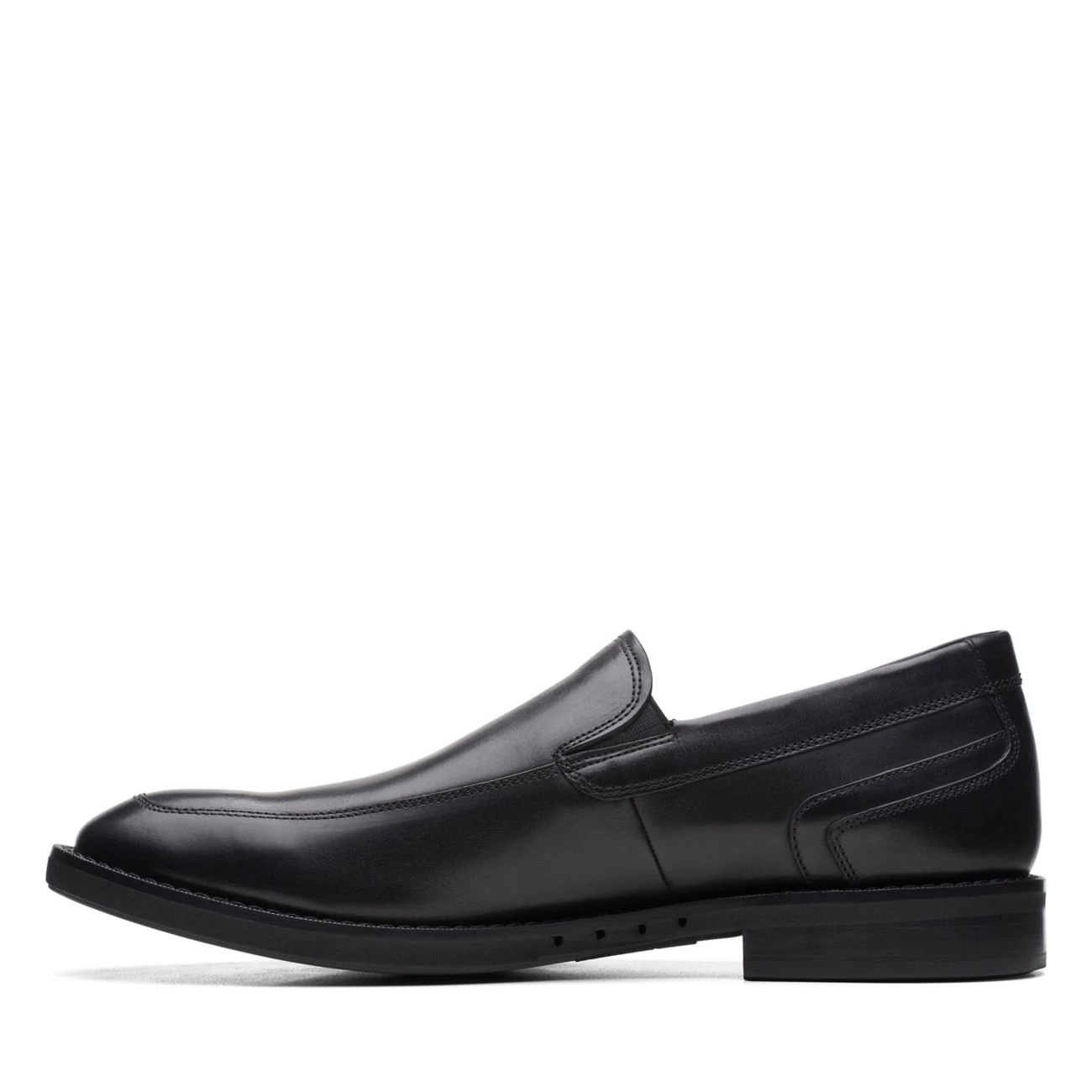 Clarks Un Hugh Step Black Leather 7 Clarks Un Hugh Step Black Leather - Image 5