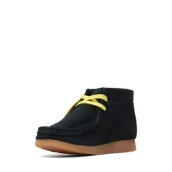 Clarks Wallabee Mist Kid Black Print -Clarks 26169540 W 4