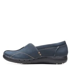 Clarks Un Loop Stride Navy Nubuck -Clarks 26169795 W 5