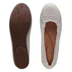 Clarks Rena Hop White Leather 15 Clarks Rena Hop White Leather -Clarks 26170590 W 7