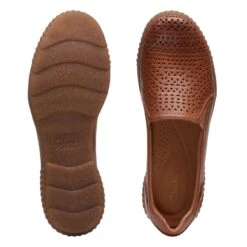 Clarks Magnolia Aster Light Tan Leather -Clarks 26170998 W 7