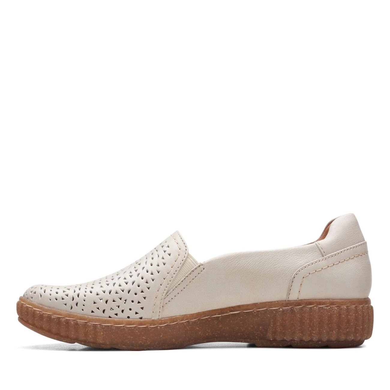 Clarks Magnolia Aster White Leather 7 Clarks Magnolia Aster White Leather - Image 5