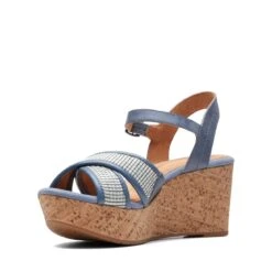 Clarks Elleri Plum Denim Blue Leather 12 Clarks Elleri Plum Denim Blue Leather -Clarks 26171440 W 4