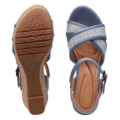 Clarks Elleri Plum Denim Blue Leather 15 Clarks Elleri Plum Denim Blue Leather -Clarks 26171440 W 7