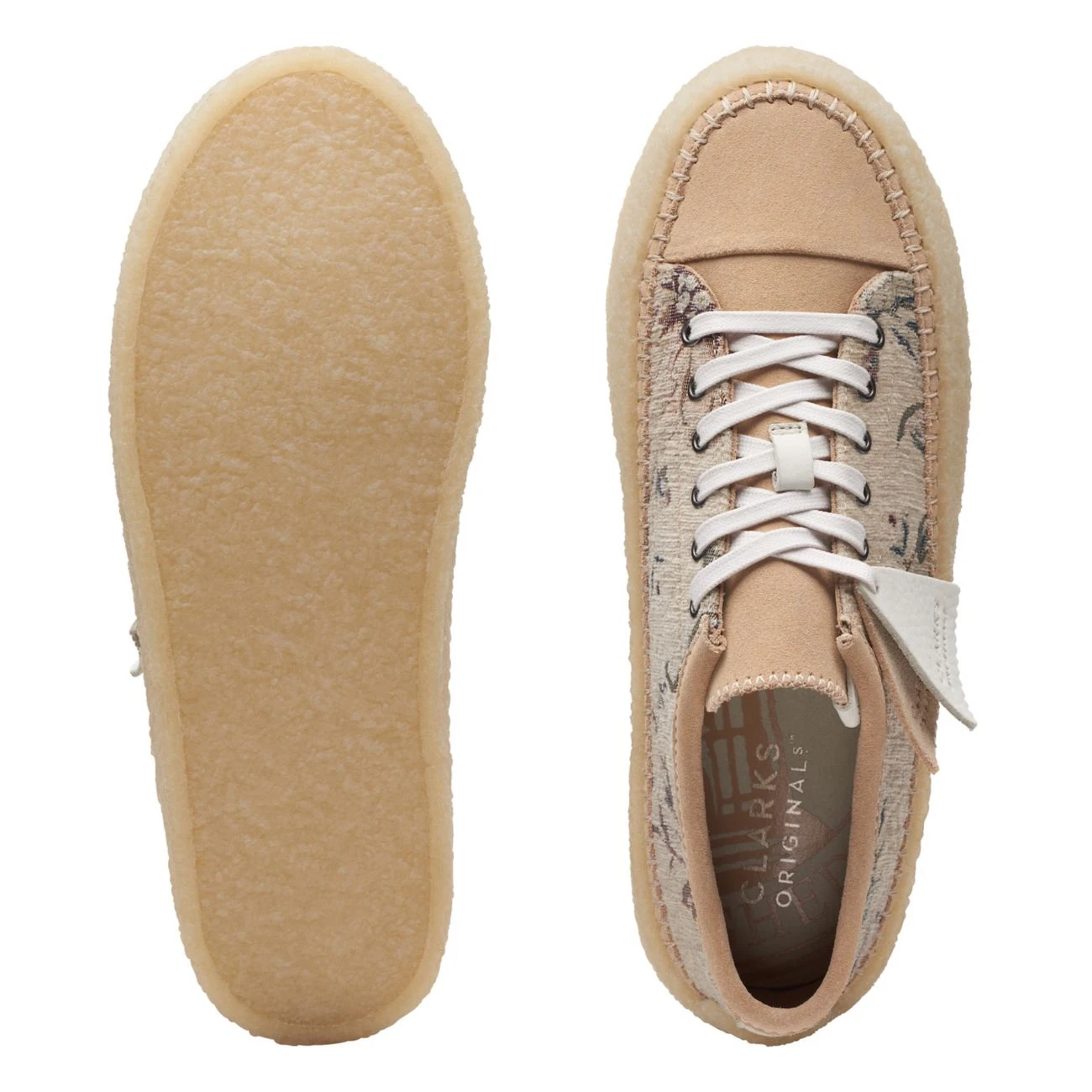 Clarks Caravan Low Tan Floral Txt 9 Clarks Caravan Low Tan Floral Txt - Image 7