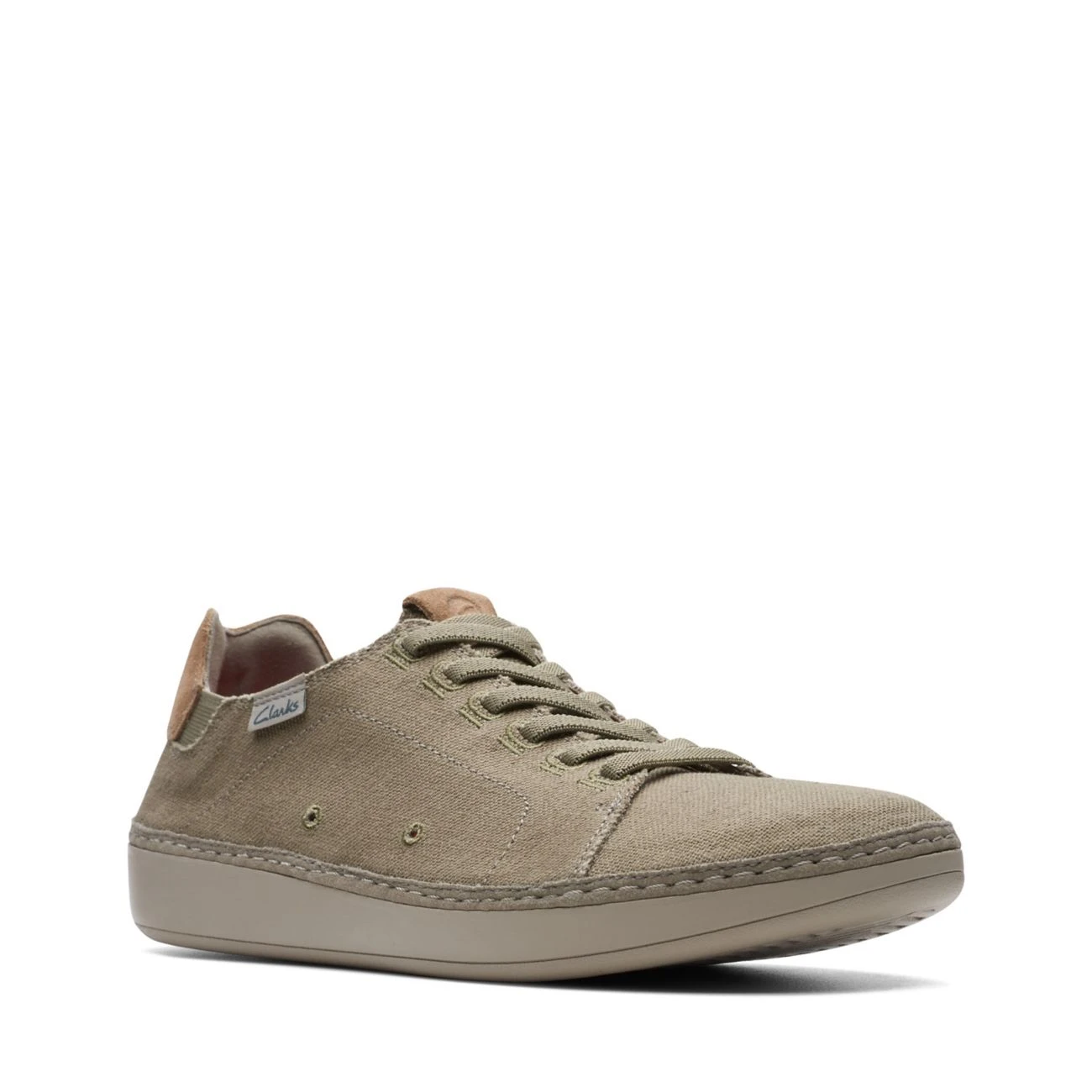Clarks Higley Lace Olive Canvas 4 Clarks Higley Lace Olive Canvas - Image 2