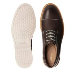 Clarks Atticus LT Cap Dark Brown Leather 15 Clarks Atticus LT Cap Dark Brown Leather -Clarks 26171594 W 7