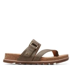 Clarks Yacht Beach Olive Leather