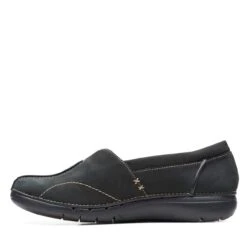 Clarks Un Loop Stride Black Nubuck -Clarks 26171927 W 5