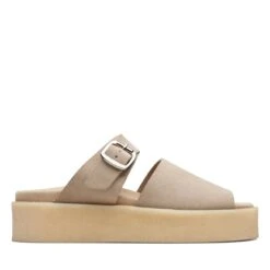 Clarks Crepe Slide Sand Suede