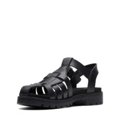 Clarks Orinoco Band Black Leather -Clarks 26173526 W 4