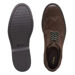 Clarks Atticus LT Limit Dark Brown Suede -Clarks 26173555 W 7